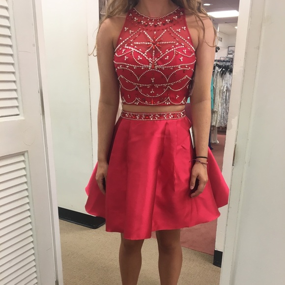 Dresses & Skirts - Red 2 Piece Short Homecoming Dress